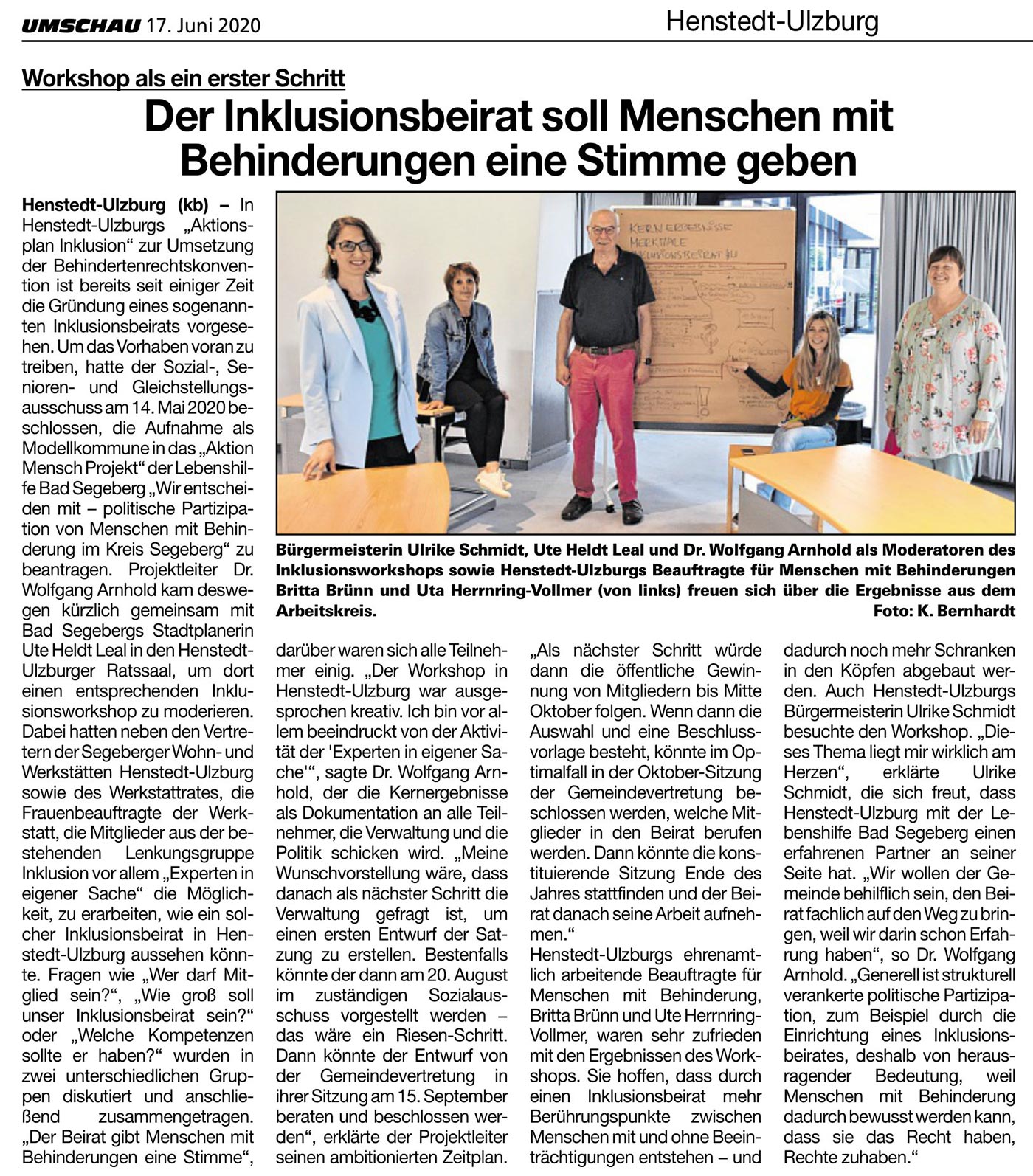 wir entscheiden mit Pressebericht HU Inklusionsworkshop Umschau 170620